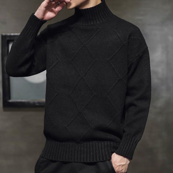 men's sweaters arrivals fashion men clothing black diamond lattice designers turtleneck knitted sweater winter oversized pullover, White;black
men's sweaters arrivals fashion men clothing black diamond lattice designers turtleneck knitted sweater winter oversized pullover, White;black
