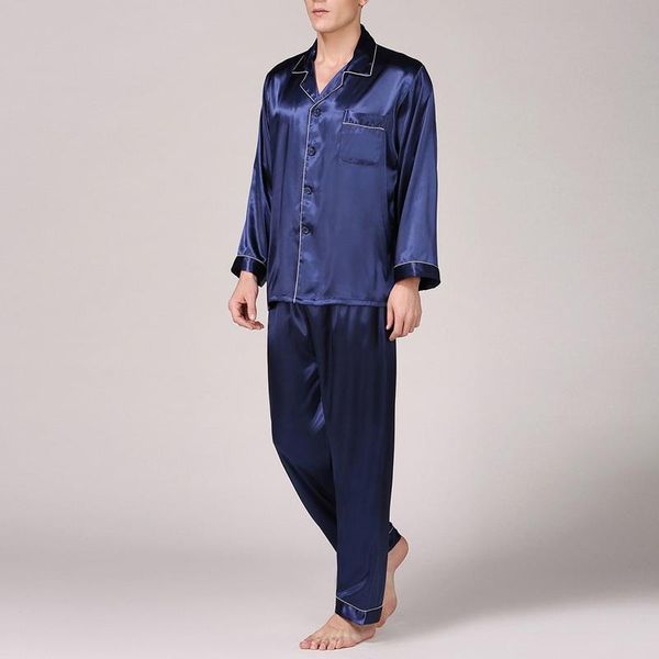 men's sleepwear stain silk pajama set sleepwears men nightgown soft homme cozy satin male casual lounge nightwear comfortable, Black;brown
men's sleepwear stain silk pajama set sleepwears men nightgown soft homme cozy satin male casual lounge nightwear comfortable, Black;brown