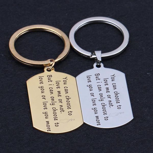 keychains key ring engraved you can choose to love me or not but i only more loves' couple keychain, Silver
keychains key ring engraved you can choose to love me or not but i only more loves' couple keychain, Silver