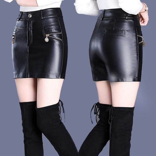 skirts 2021 autumn and winter package hip leather short skirt plus size fake two shorts, Black
skirts 2021 autumn and winter package hip leather short skirt plus size fake two shorts, Black