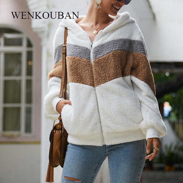 2021 women hoodies sweatshirt winter plush hooded oversized hoodie ladies zip up fur jacket coat women winter warm poleron mujer y0820, Black
2021 women hoodies sweatshirt winter plush hooded oversized hoodie ladies zip up fur jacket coat women winter warm poleron mujer y0820, Black
