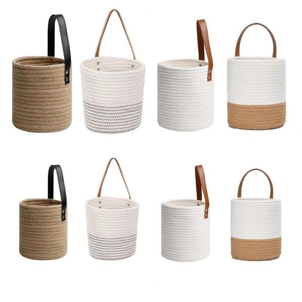 style creative hanging basket natural hand-woven faux leather rattan household flower storage baskets for home kitchen
style creative hanging basket natural hand-woven faux leather rattan household flower storage baskets for home kitchen