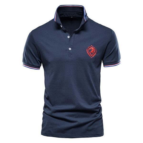 summer cotton polo shirt men business social male polos short sleeve eagle embroidery sporting mens polo 210623, White;black
summer cotton polo shirt men business social male polos short sleeve eagle embroidery sporting mens polo 210623, White;black