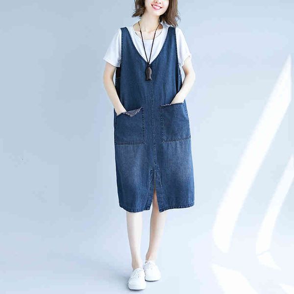 casual dresses w xw2408 summer denim female dress big pockets with loose v cleavage blue split sleevelesss straps jeans midi yqwz, Black;gray
casual dresses w xw2408 summer denim female dress big pockets with loose v cleavage blue split sleevelesss straps jeans midi yqwz, Black;gray