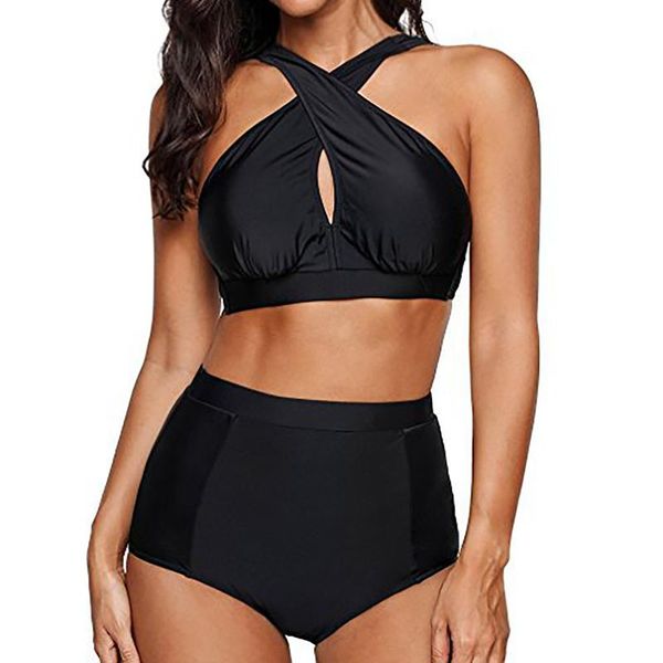 women's swimwear fashion cross bikinis set high waist bikini printing beachwear bathing suit, White;black
women's swimwear fashion cross bikinis set high waist bikini printing beachwear bathing suit, White;black
