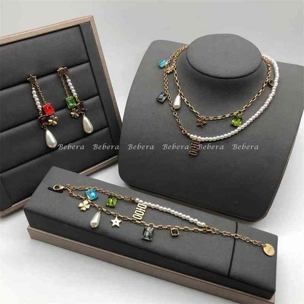 75%off outlet online21 years new family letter pearl color stone five pointed star two layer necklace court style bracelet earrings, Black
75%off outlet online21 years new family letter pearl color stone five pointed star two layer necklace court style bracelet earrings, Black