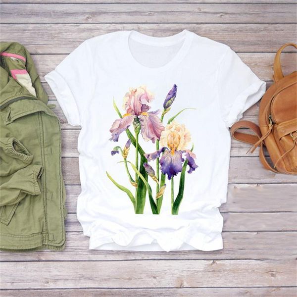women's t-shirt plants flower printed women casual oversized t-shirts o-neck loose short sleeve summer 2021 camisetas de mujer, White
women's t-shirt plants flower printed women casual oversized t-shirts o-neck loose short sleeve summer 2021 camisetas de mujer, White