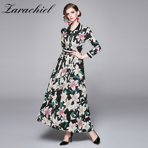 autumn runway lily floral maxi women's sleeve lapel flower print holiday long female vintage party dress 210416, Black;gray
autumn runway lily floral maxi women's sleeve lapel flower print holiday long female vintage party dress 210416, Black;gray