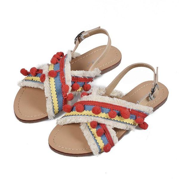 fashion summer sandals women flat ladies shoes bohemia woman pompon rome style buckle femme ethnic, Black
fashion summer sandals women flat ladies shoes bohemia woman pompon rome style buckle femme ethnic, Black