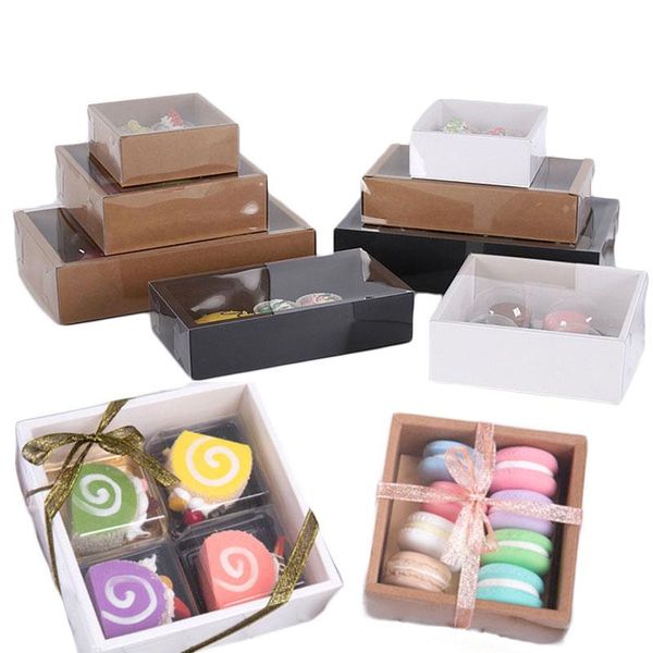 gift wrap 10pcs kraft paper packing box with transparent pvc window white black display cake cookie wedding clothes guests boxes
gift wrap 10pcs kraft paper packing box with transparent pvc window white black display cake cookie wedding clothes guests boxes