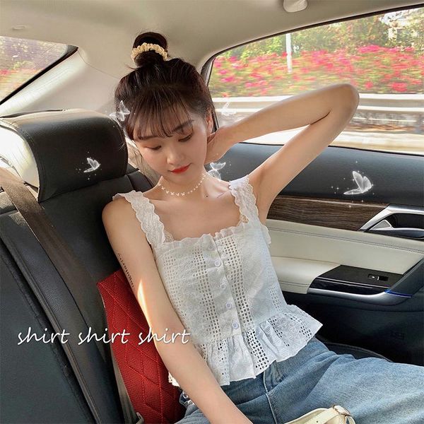 sweet style lace ruffles hollow out tank women clothes fashion brand white crop korean cami spaghetti strap summer women's tanks &
sweet style lace ruffles hollow out tank women clothes fashion brand white crop korean cami spaghetti strap summer women's tanks &