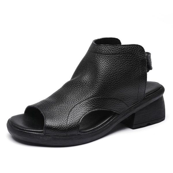 thick heel gladiator sandals for women summer shoes retro handmade genuine leather open toe casual woman footwear, Black
thick heel gladiator sandals for women summer shoes retro handmade genuine leather open toe casual woman footwear, Black