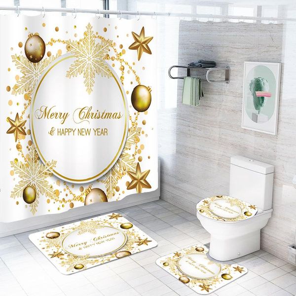 shower curtains 4 pieces merry christmas sets happy year pad set bathroom curtain golden stars and spheres cartoon bath mat
shower curtains 4 pieces merry christmas sets happy year pad set bathroom curtain golden stars and spheres cartoon bath mat