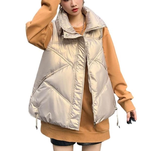 women's vests 2021 women winter warm parkas vest thick coat sleeveless jacket female shinny waterproof waistcoat, Black;white
women's vests 2021 women winter warm parkas vest thick coat sleeveless jacket female shinny waterproof waistcoat, Black;white