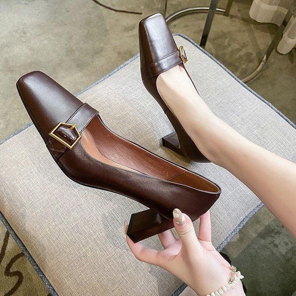 dress shoes 2021 classic design high heels women's pumps dress/office matched hoof leather mori square toe casual, Black
dress shoes 2021 classic design high heels women's pumps dress/office matched hoof leather mori square toe casual, Black