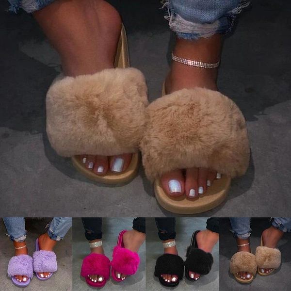 women summer outdoor fur slippers bling flat sandals plush casual shoes home comfortable furry slides, Black
women summer outdoor fur slippers bling flat sandals plush casual shoes home comfortable furry slides, Black