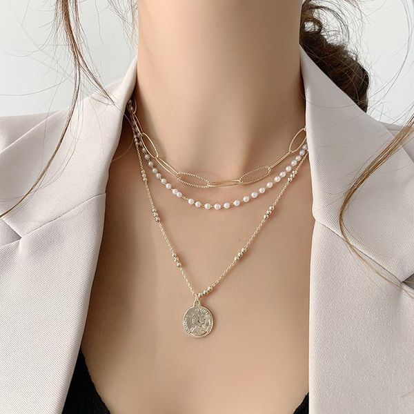 chains korean style girl multi-layered necklace simple chain round bead stitching clavicle for women fashion jewelry accessories, Silver
chains korean style girl multi-layered necklace simple chain round bead stitching clavicle for women fashion jewelry accessories, Silver