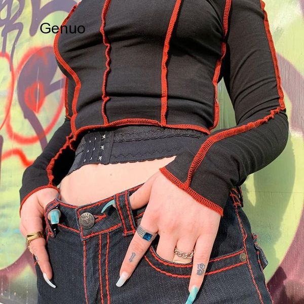 women's t-shirt fashion tshirt women long sleeve crop t shirt winter fall clothes punk streetwear gothic tee, White
women's t-shirt fashion tshirt women long sleeve crop t shirt winter fall clothes punk streetwear gothic tee, White