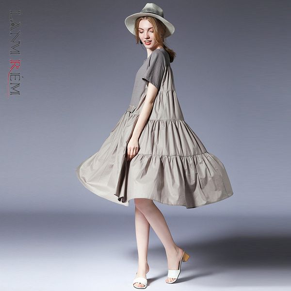 women black big size dress round neck short sleeve loose fit female fashion tide summer arrivals 2e1799 210507, Black;gray
women black big size dress round neck short sleeve loose fit female fashion tide summer arrivals 2e1799 210507, Black;gray