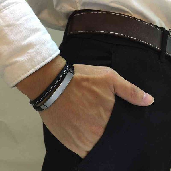 vnox unique sew lines genuine leather bracelets for men women stainless steel bar layered bangle causal pulseira, Red;brown
vnox unique sew lines genuine leather bracelets for men women stainless steel bar layered bangle causal pulseira, Red;brown
