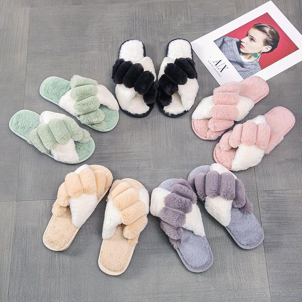 slippers winter women faux fur warm shoes slip on flats female floor slides home furry indoor house flip flops, Black
slippers winter women faux fur warm shoes slip on flats female floor slides home furry indoor house flip flops, Black
