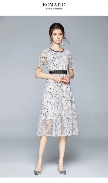 casual dresses runway women lace party summer short sleeve crochet hollow out ruffles holiday party l1bq, Black;gray
casual dresses runway women lace party summer short sleeve crochet hollow out ruffles holiday party l1bq, Black;gray