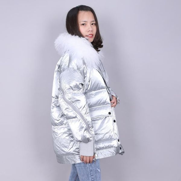 women's down & parkas lambswool collar wool white duck jacket winter thick coat warm loose black silver shiny surface t7p6
women's down & parkas lambswool collar wool white duck jacket winter thick coat warm loose black silver shiny surface t7p6