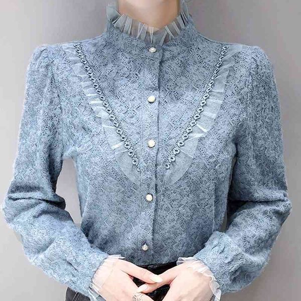 long sleeve ruffles lace blouse shirt women blusas mujer de moda turtleneck blue blouse women blouses blusa e392 210426, White
long sleeve ruffles lace blouse shirt women blusas mujer de moda turtleneck blue blouse women blouses blusa e392 210426, White