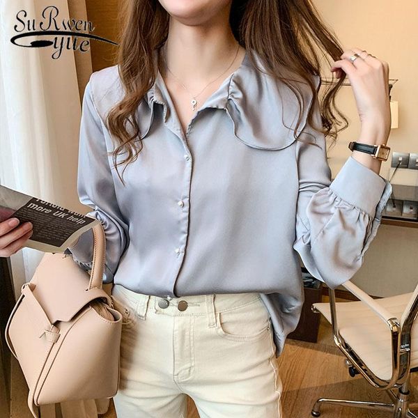women's blouses & shirts loose womens and 2021 autumn solid long sleeve woman shirt office lady clothes cardigan with blue 10690, White
women's blouses & shirts loose womens and 2021 autumn solid long sleeve woman shirt office lady clothes cardigan with blue 10690, White