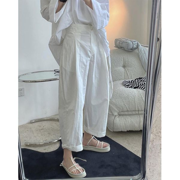 women's pants & capris summer japanese and korean salt high waist elastic straight wide leg casual, Black;white
women's pants & capris summer japanese and korean salt high waist elastic straight wide leg casual, Black;white