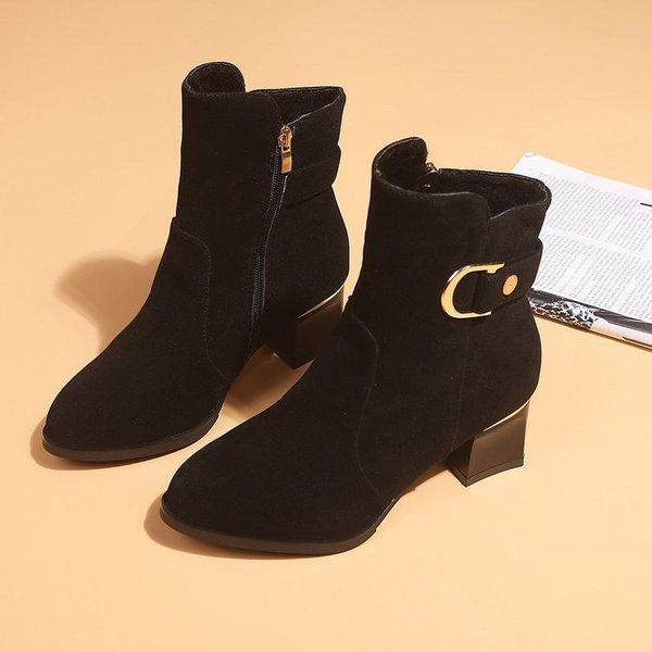 boots square heel casual womens ankle short med solid vintage round toe zipper buckle winter big size shoes, Black
boots square heel casual womens ankle short med solid vintage round toe zipper buckle winter big size shoes, Black