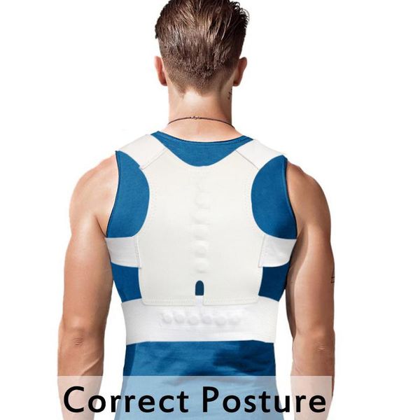 magnetic back support posture corrector therapy brace adjustable shoulder belt, Black;blue
magnetic back support posture corrector therapy brace adjustable shoulder belt, Black;blue