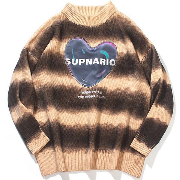 men's sweaters men patch pattern knitted youth personality gradient pullover la ropa de los hombres couple round neck fashion sweater, White;black
men's sweaters men patch pattern knitted youth personality gradient pullover la ropa de los hombres couple round neck fashion sweater, White;black
