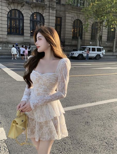 casual dresses side led long sleeve lace dress female age season 2021 short of temperament show thin waist receive a word, Black;gray
casual dresses side led long sleeve lace dress female age season 2021 short of temperament show thin waist receive a word, Black;gray