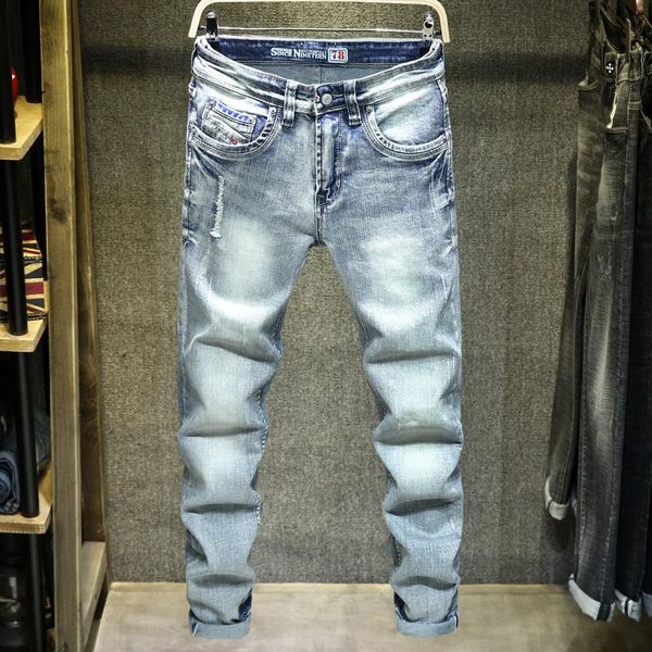 ripped jeans men skinny light blue high street style male elasticity slim fit frayed casual pants trousers biker je men's
ripped jeans men skinny light blue high street style male elasticity slim fit frayed casual pants trousers biker je men's