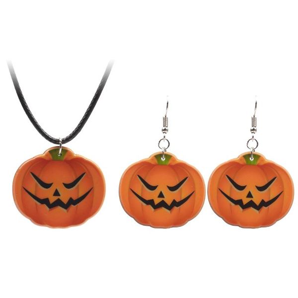 earrings & necklace women halloween cartoon pumpkin drop set pendant dangle accessories party, Silver
earrings & necklace women halloween cartoon pumpkin drop set pendant dangle accessories party, Silver