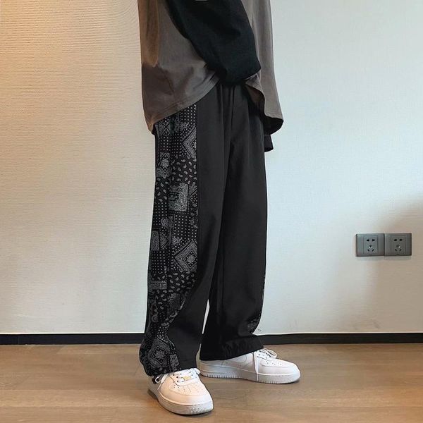 men's pants 2021 summer thin section trendy brand ins sports loose straight mopping trousers drape wide-leg casual, Black
men's pants 2021 summer thin section trendy brand ins sports loose straight mopping trousers drape wide-leg casual, Black