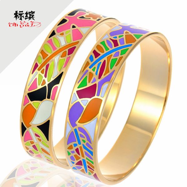bangles bracelets colored stainless steel enamel bracelet dripping oil national style jewelry, Black
bangles bracelets colored stainless steel enamel bracelet dripping oil national style jewelry, Black