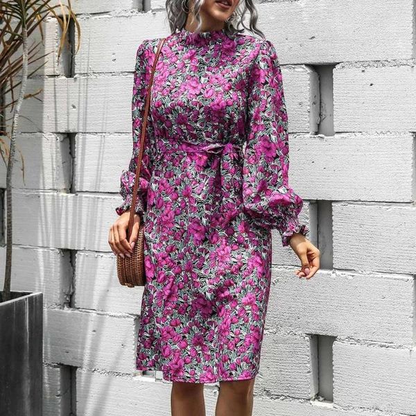 casual dresses women chiffon stand collar lantern long sleeve floral flower printed dress female elegant spring autumn chic purple, Black;gray
casual dresses women chiffon stand collar lantern long sleeve floral flower printed dress female elegant spring autumn chic purple, Black;gray