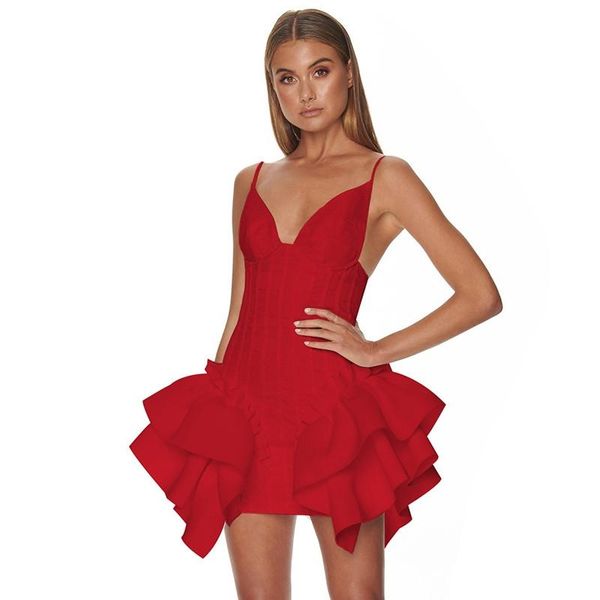 casual dresses 2021 chic red slip dress cascading ruffles design v neck celebrity party club bandage mini, Black;gray
casual dresses 2021 chic red slip dress cascading ruffles design v neck celebrity party club bandage mini, Black;gray