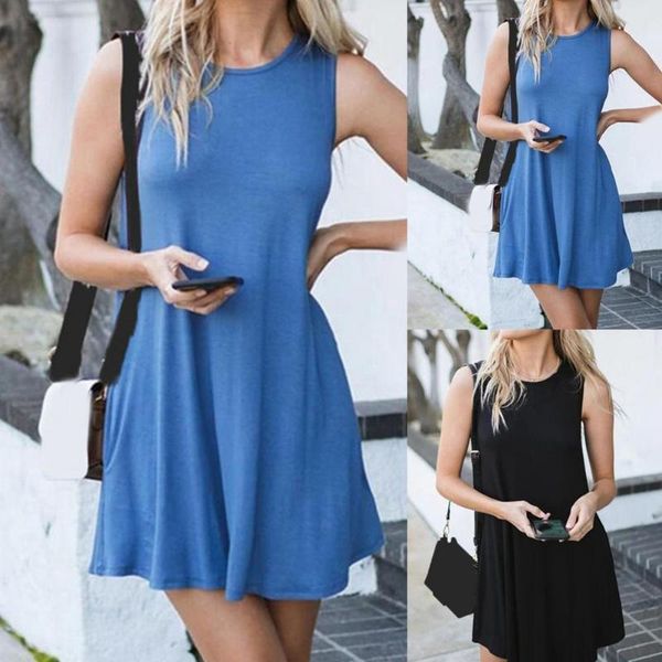 casual dresses lady round neck sleeveless dress women vest solid color for party, Black;gray
casual dresses lady round neck sleeveless dress women vest solid color for party, Black;gray