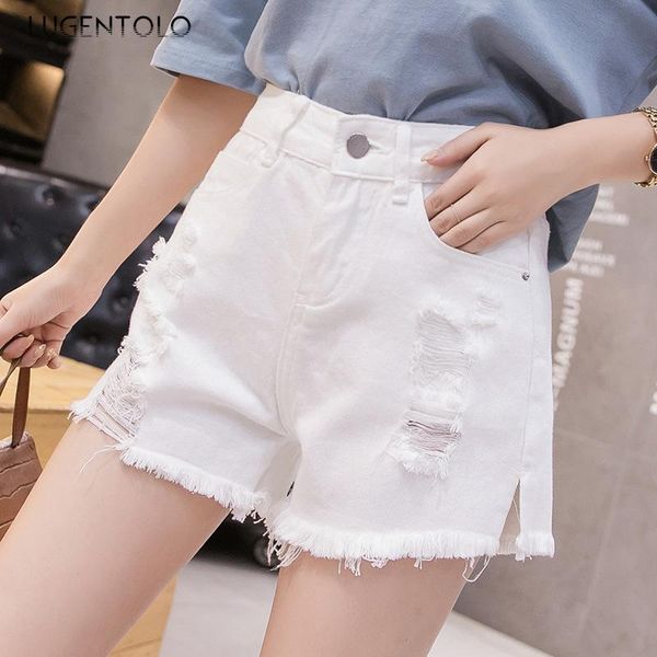 women's jeans lugentolo short women summer solid high hole ripped button moustache effect pockets korean fashion womens shorts, Blue
women's jeans lugentolo short women summer solid high hole ripped button moustache effect pockets korean fashion womens shorts, Blue