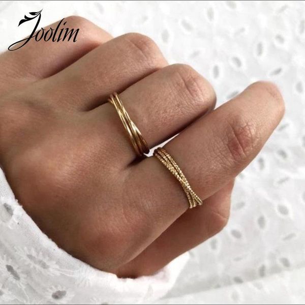 cluster rings joolim plain gold triple stainless steel for women jewelry wholesale, Golden;silver
cluster rings joolim plain gold triple stainless steel for women jewelry wholesale, Golden;silver