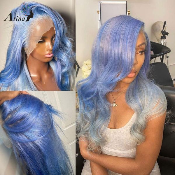 atina ombre blue highlight blonde lace front wig human hair purple body wave hd transparent preplucked full remy 250 density wigs, Black;brown
atina ombre blue highlight blonde lace front wig human hair purple body wave hd transparent preplucked full remy 250 density wigs, Black;brown
