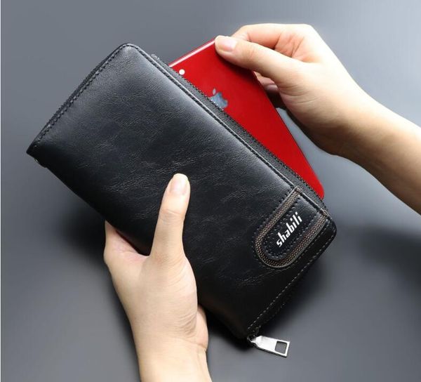 est retro korean men's long money clips classic business multifunctional card case soft pu leather solid id -card holder zipper small m, Black
est retro korean men's long money clips classic business multifunctional card case soft pu leather solid id -card holder zipper small m, Black