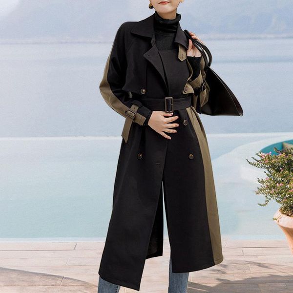 women's trench coats long windbreaker female 2021 spring double breasted slim thick office autumn coat simple women outerwear, Tan;black
women's trench coats long windbreaker female 2021 spring double breasted slim thick office autumn coat simple women outerwear, Tan;black