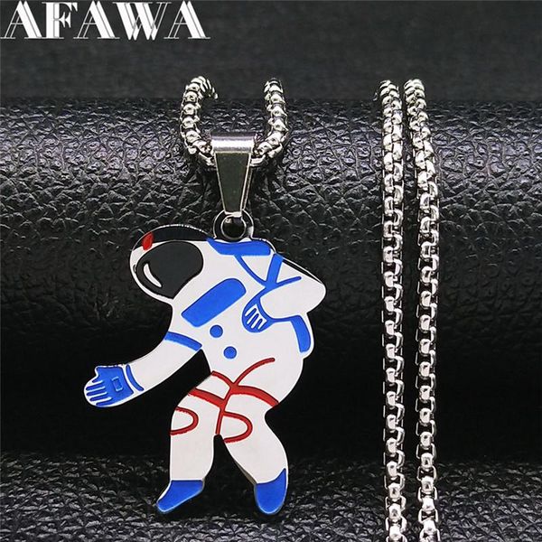 pendant necklaces space astronaut enamel stainless steel chain silver color charm jewelry chaine acier inoxydable nxh120s01
pendant necklaces space astronaut enamel stainless steel chain silver color charm jewelry chaine acier inoxydable nxh120s01