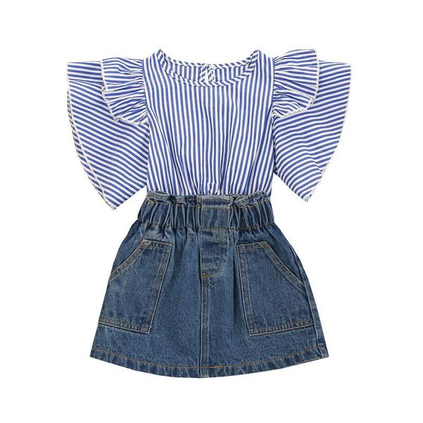 clothing sets toddler kids baby girls clothes fashion 2-piece outfit set ruffles sleeve striped tank crop denim skirt 2021, White
clothing sets toddler kids baby girls clothes fashion 2-piece outfit set ruffles sleeve striped tank crop denim skirt 2021, White