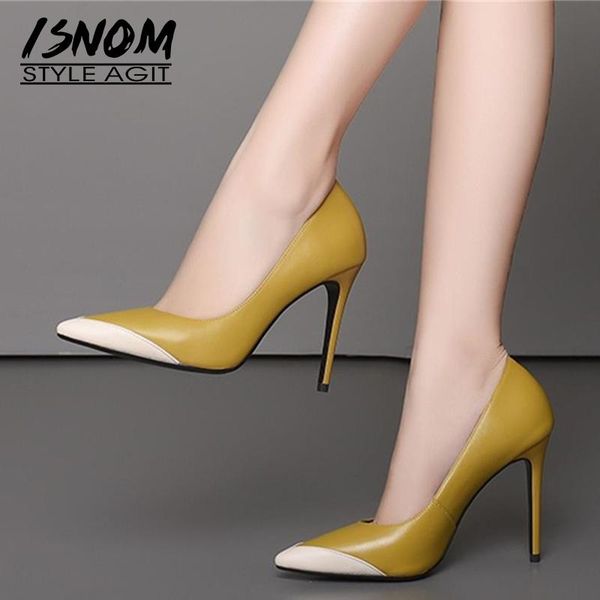 dress shoes isnom genuine leather women pumps pointed toe footwear office high heels fashion shallow female 2021 spring, Black
dress shoes isnom genuine leather women pumps pointed toe footwear office high heels fashion shallow female 2021 spring, Black