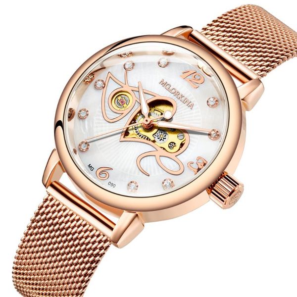wristwatches relogio feminino automatic mechanical watch women fashion rhinestone hollow design stainless steel 3atm waterproof clock, Slivery;brown
wristwatches relogio feminino automatic mechanical watch women fashion rhinestone hollow design stainless steel 3atm waterproof clock, Slivery;brown